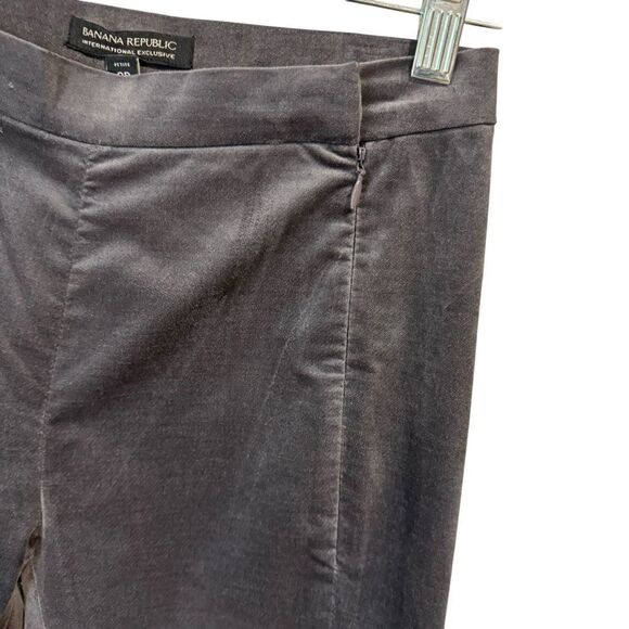 Banana Republic Gray Dark Charcoal DEVON LEGGING FIT STRETCH VELVET ANKLE PANT - Picture 4 of 9